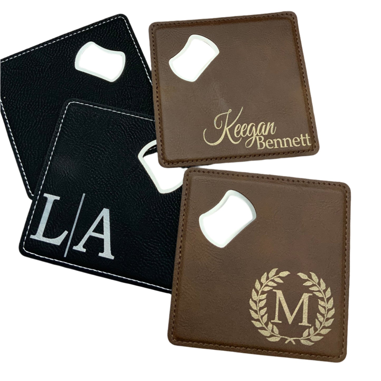 Custom Engravable Coaster With Bottle Opener