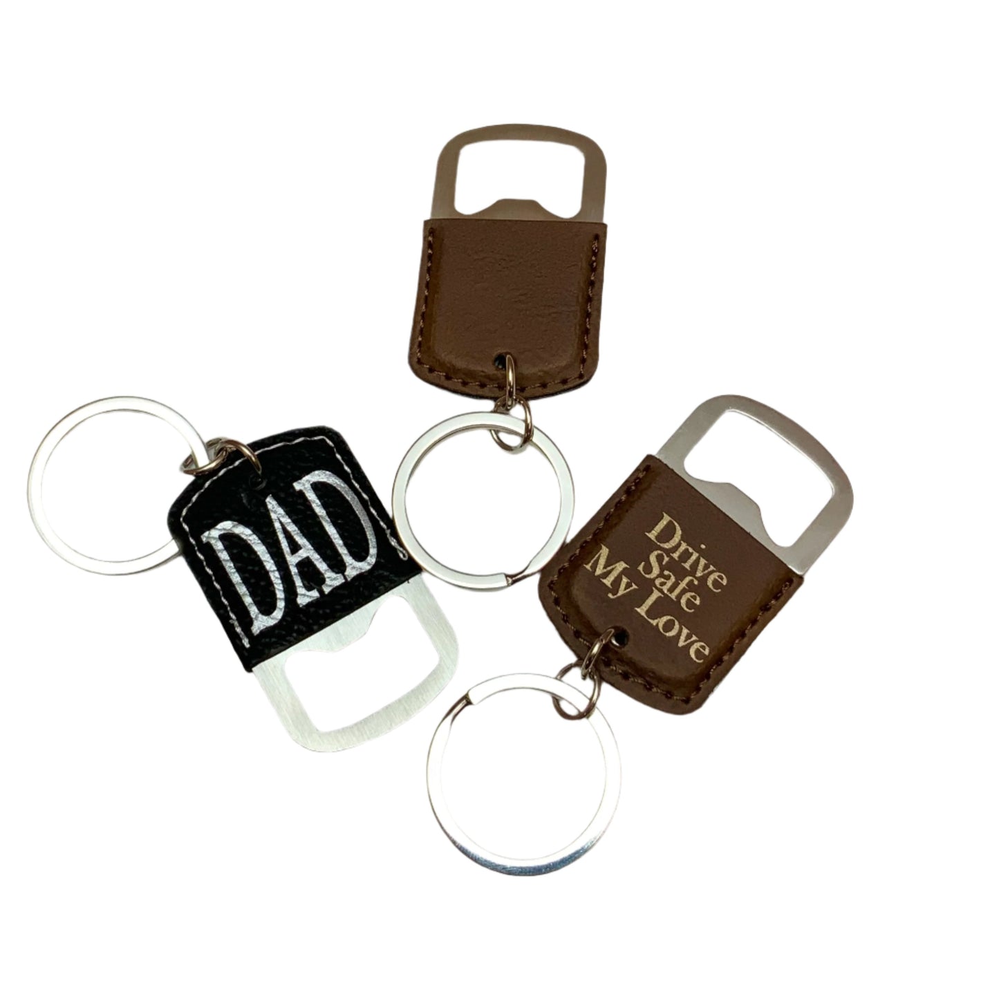 Keychain with bottle opener can be engraved